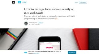 How to manage forms screens easily on iOS with Swift - Smart&Soft Blog
