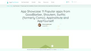 11 App Examples from GoodBarber, ShoutEm, Swiftic and AppInstitute