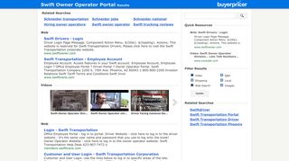 Swift Owner Operator Portal - BuyerPricer.com