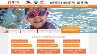 Swim School Login and Registration | Nitro Swimming
