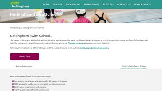 Nottingham Swim School : Active Nottingham