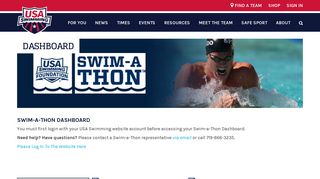 Swim-a-Thon Dashboard - USA Swimming