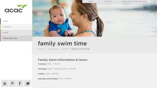 Family Swim Time - acac Fitness