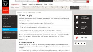 How to Apply | Master, PhD and Graduate Study | Swinburne ...