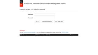 Swinburne Self Service Password Management Portal
