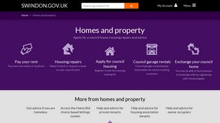 Homes and property | Swindon Borough Council