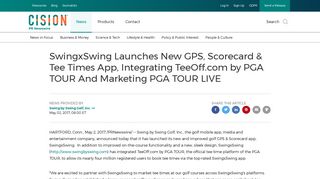 SwingxSwing Launches New GPS, Scorecard & Tee Times App ...