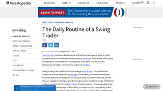 The Daily Routine of a Swing Trader - Investopedia