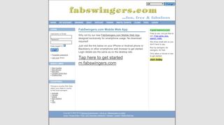 Mobile Web App - Fab Swingers