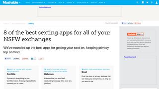 Best sexting apps 2019: Where to get it on via text tonight - Mashable