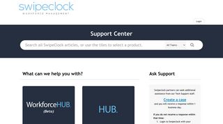 SwipeClock | Support Center - Login