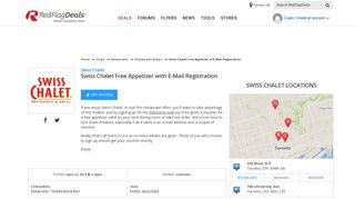 Swiss Chalet Free Appetizer with E-Mail Registration - RedFlagDeals ...