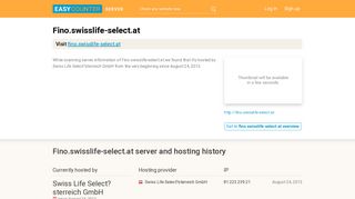 Fino.swisslife-select.at server and hosting history
