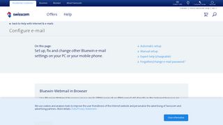 Setting up or repairing e-mail - Help | Swisscom