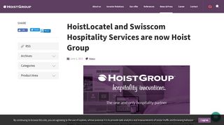 HoistLocatel and Swisscom Hospitality Services are now Hoist Group ...