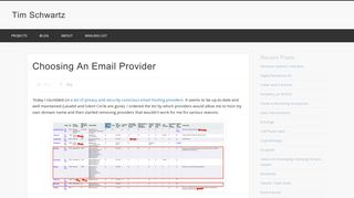 Choosing An Email Provider - Tim Schwartz