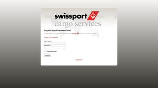 Login - Cargo Customer Portal - Swissport