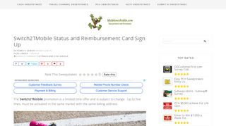 Switch2TMobile Status and Reimbursement Card Sign Up