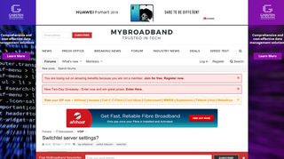 Switchtel server settings? | MyBroadband