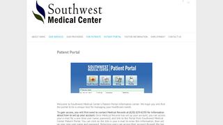 Patient Portal – Southwest Medical Center