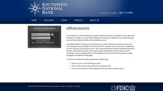 e-Statements - Southwest National Bank