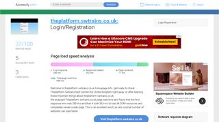 Access theplatform.swtrains.co.uk. Login/Registration