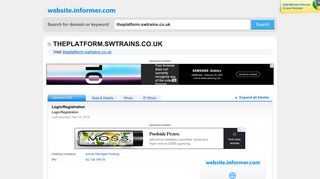 theplatform.swtrains.co.uk at WI. Login/Registration - Website Informer