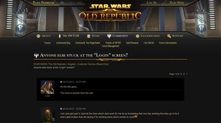 STAR WARS: The Old Republic - Anyone else stuck at the 