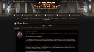 STAR WARS: The Old Republic - Music Bugs