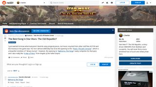 The Best Song in Star Wars: The Old Republic? : swtor - Reddit