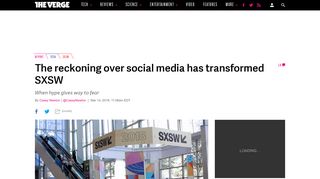 The reckoning over social media has transformed SXSW - The Verge