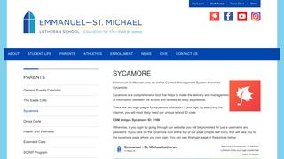 Sycamore | Parents - Emmanuel-St.Michael
