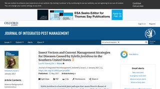 Insect Vectors and Current Management Strategies for Diseases ...