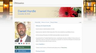 Daniel Hurdle Obituary - Visitation & Funeral Information