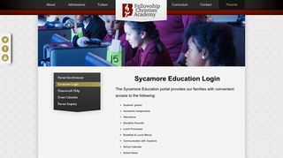 Sycamore Login | Fellowship Christian Academy
