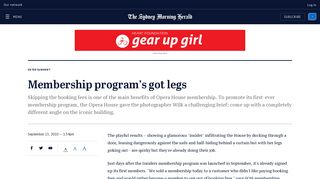 Membership program's got legs - Sydney Morning Herald