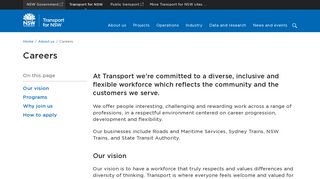 Careers | Transport for NSW