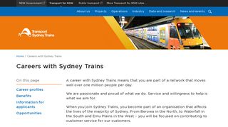 Careers with Sydney Trains | Transport for NSW