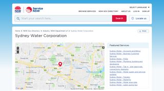 Sydney Water Corporation | Service NSW