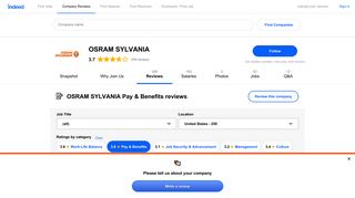 Working at OSRAM SYLVANIA: 74 Reviews about Pay & Benefits ...