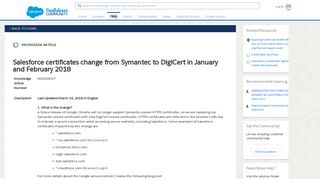 Salesforce certificates change from Symantec to DigiCert in January ...
