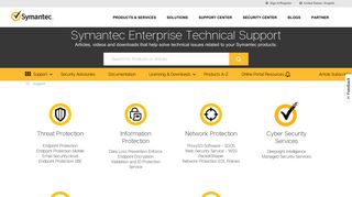 Symantec Enterprise Technical Support