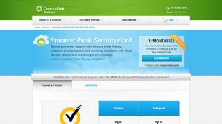 Symantec Email Security.cloud Plans and Pricing | CenturyLink ...
