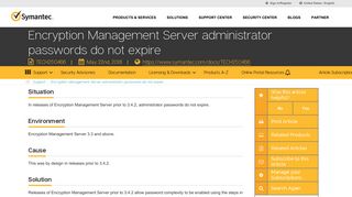Encryption Management Server administrator ... - Symantec Support