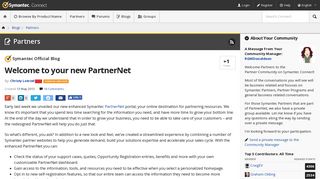 Welcome to your new PartnerNet | Symantec Connect Community