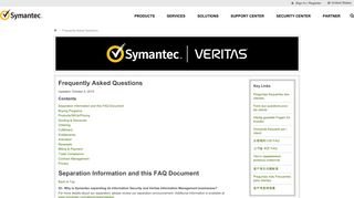 Frequently Asked Questions - Symantec