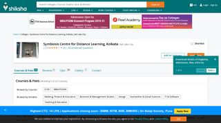 Symbiosis Centre for Distance Learning, Kolkata - Courses ...