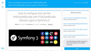 How to configure and use the HWIOAuthBundle with FOSUserBundle ...