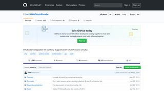 GitHub - hwi/HWIOAuthBundle: OAuth client integration for Symfony ...
