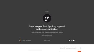 Creating your first Symfony app and adding authentication - Auth0
